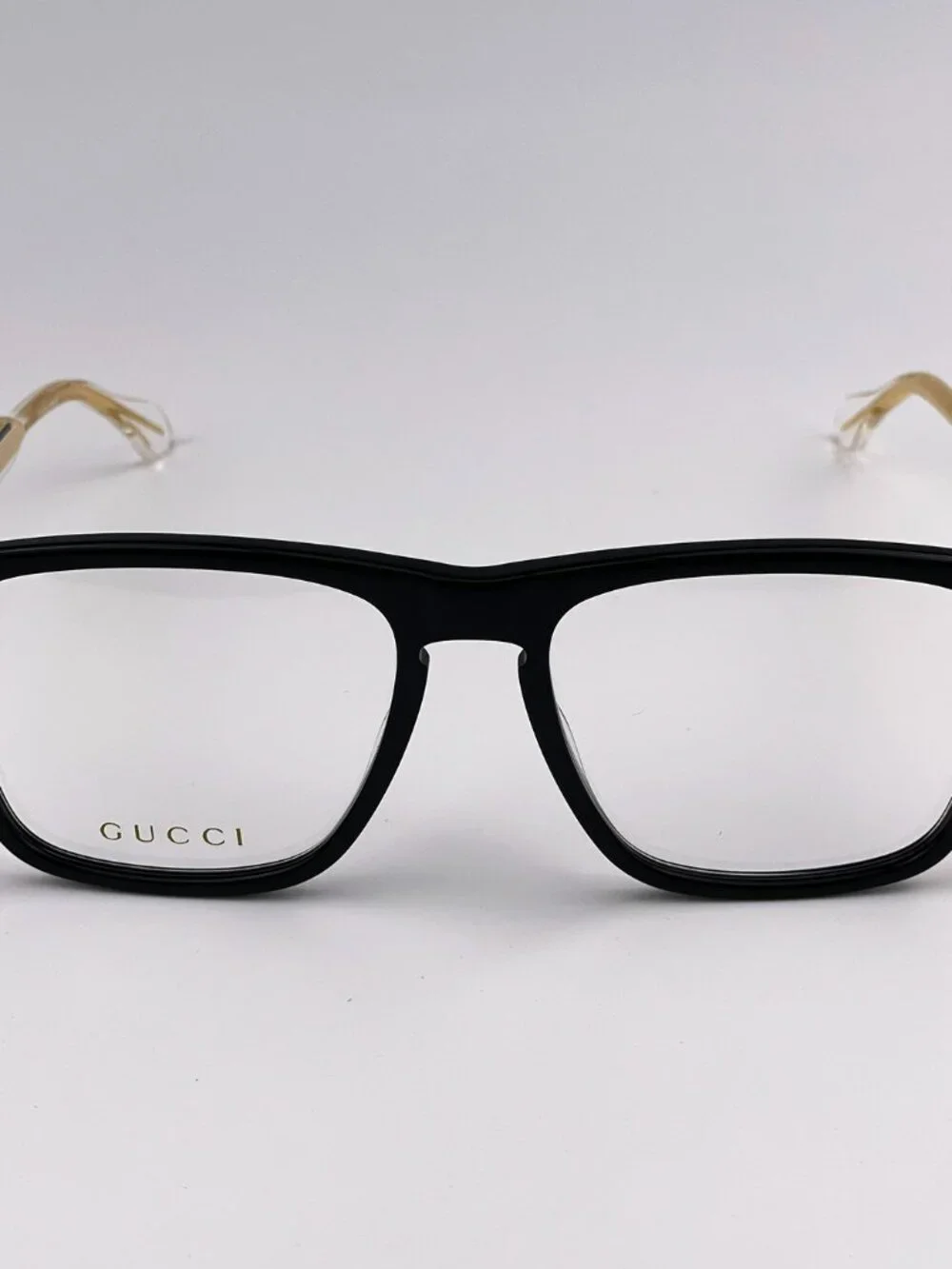 GUCCI GG0561ON 001 BLACK CRYSTAL SQUARE EYEGLASSES